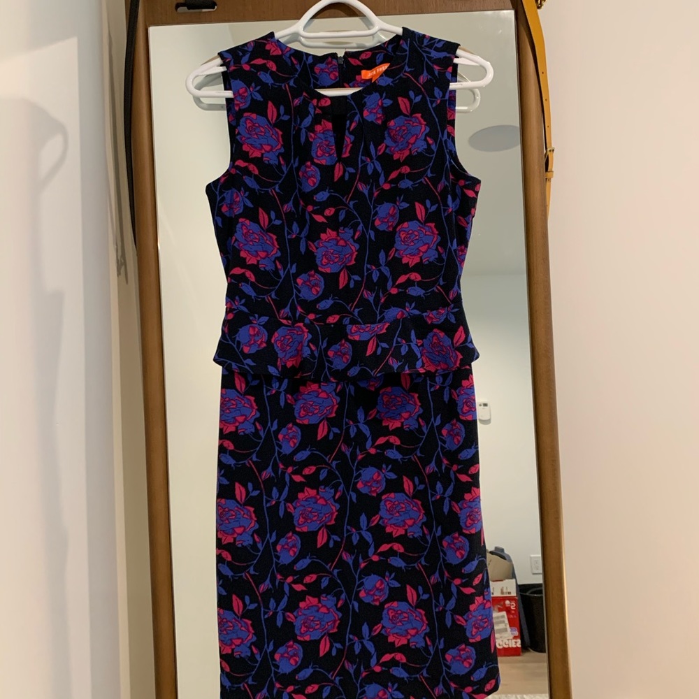 Floral Midi peplum dress